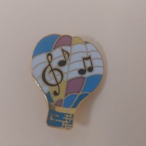 Gift Creations Hot Air Balloon Musical Notes Pin